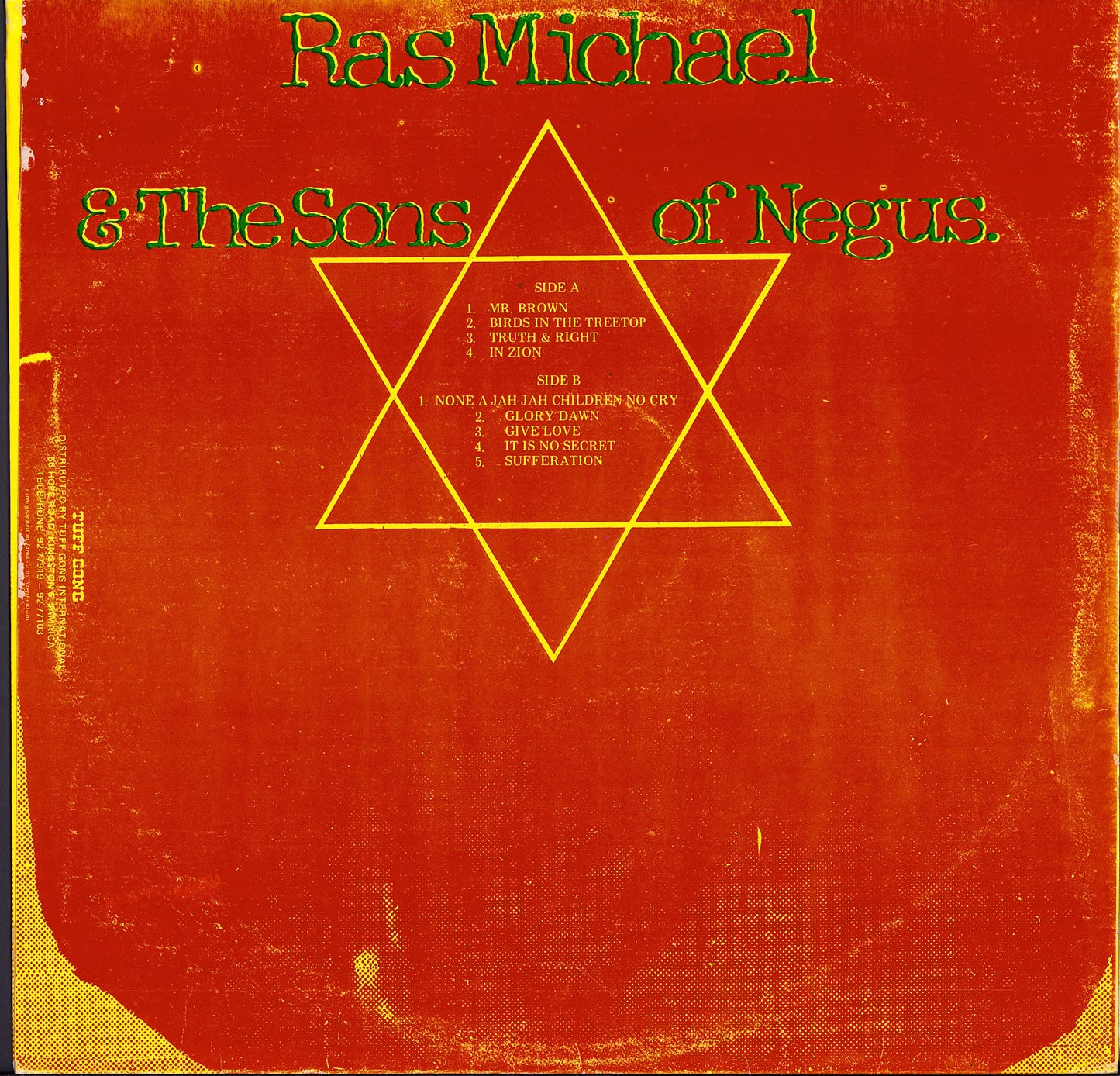 Ras Michael & The Sons Of Negus ‎– Rastafari Vinyl LP JAMAICA