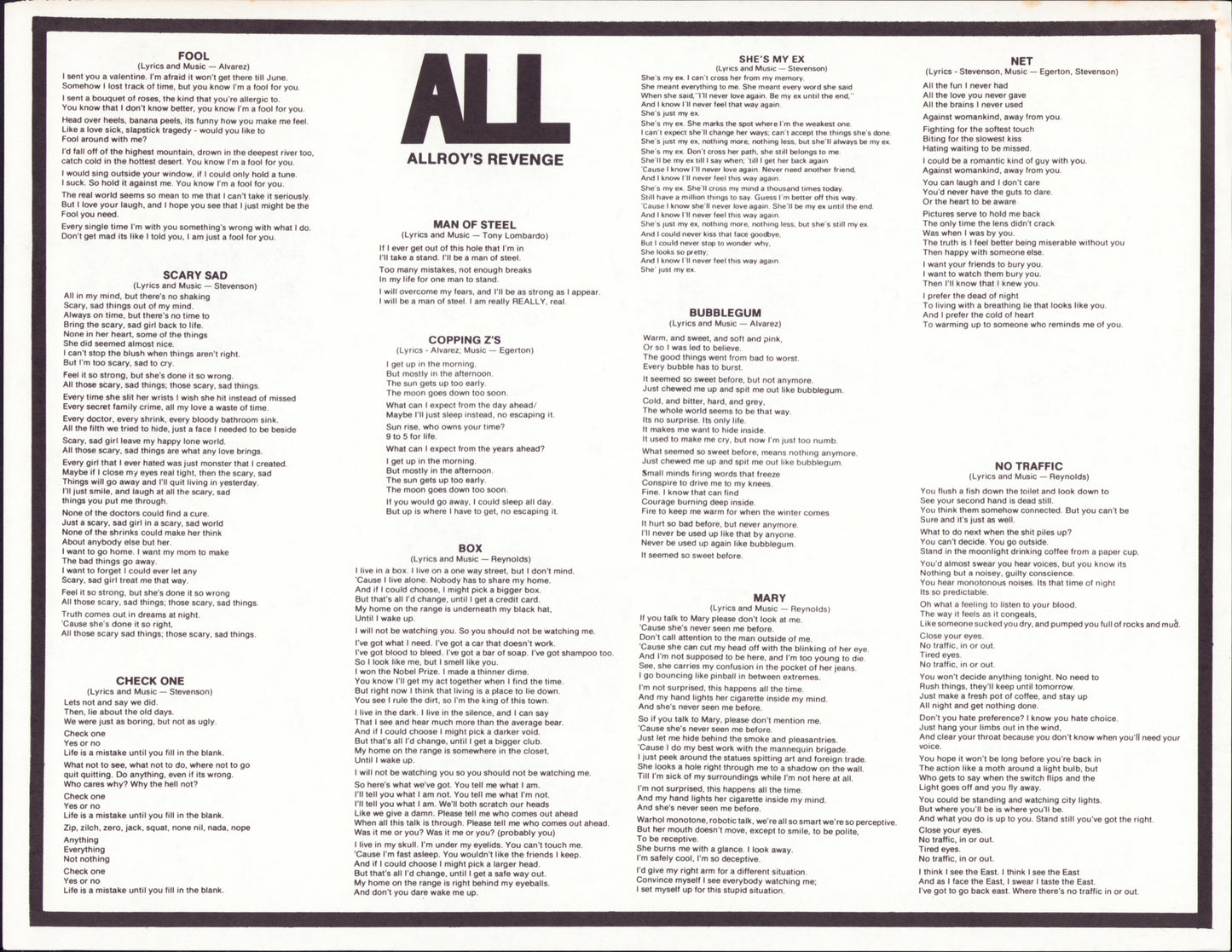 ALL - Allroy's Revenge Vinyl LP