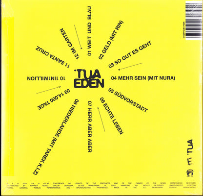 Tua - Eden Black Vinyl 2LP NEW - OVP