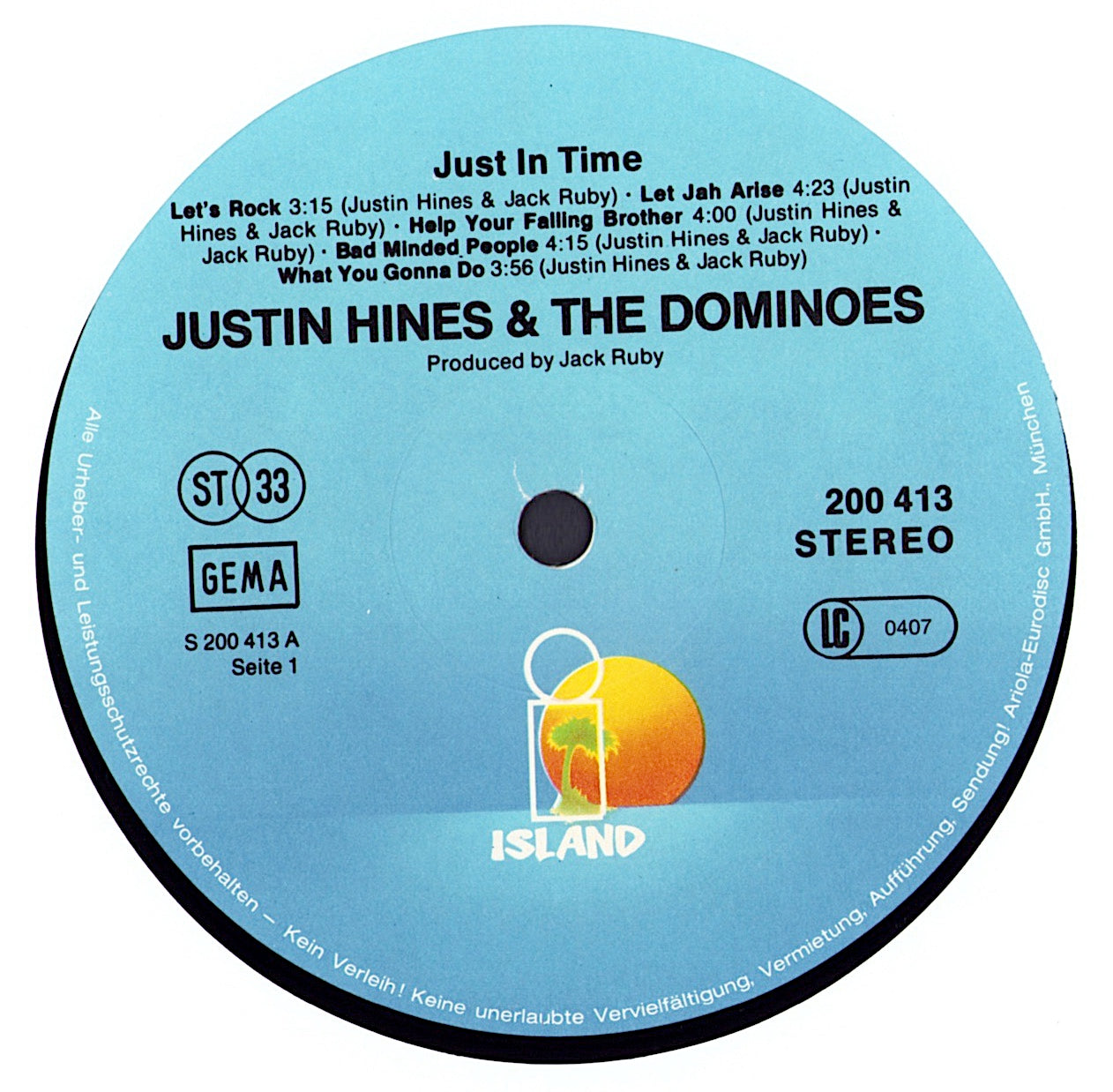 Justin Hines And The Dominos - Just In Time (Vinyl LP