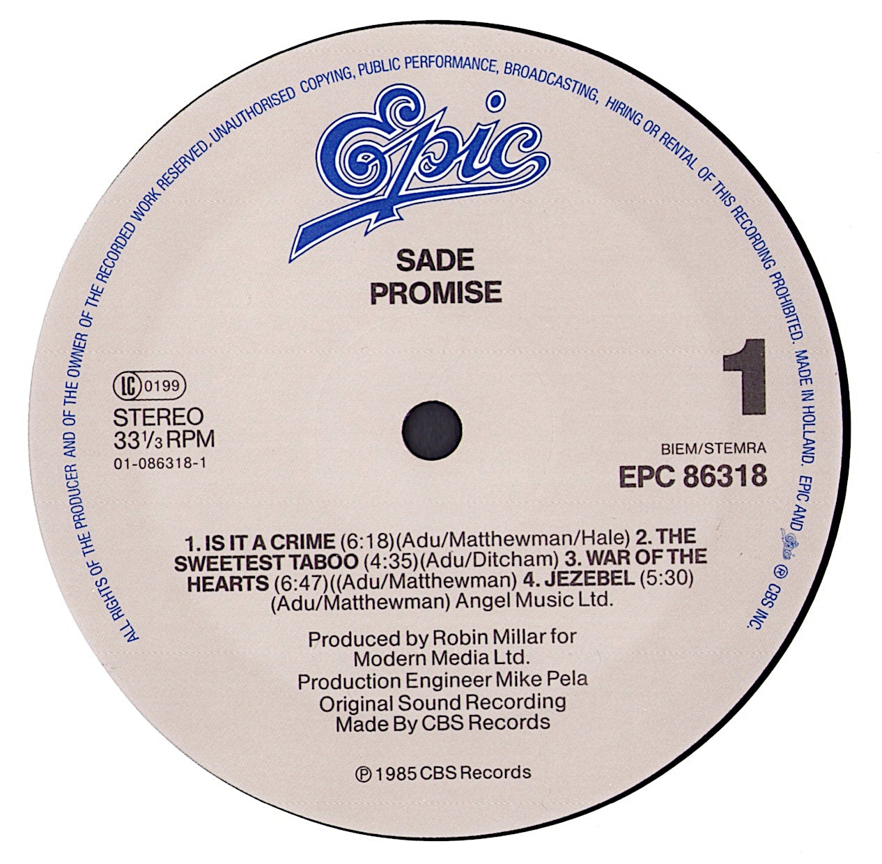 Sade - Promise Vinyl LP Club-Edition