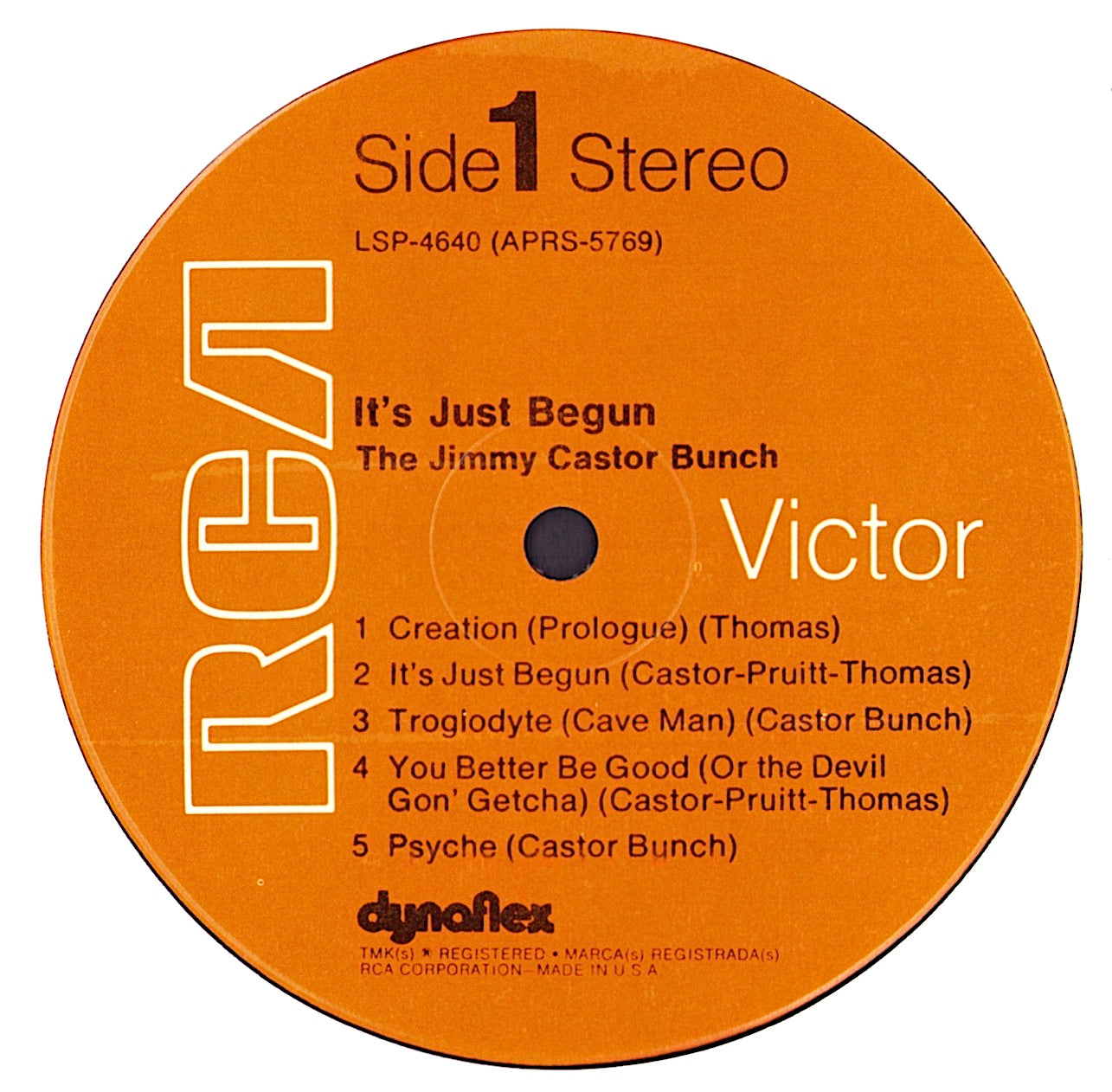 The Jimmy Castor Bunch ‎- It's Just Begun Vinyl LP US