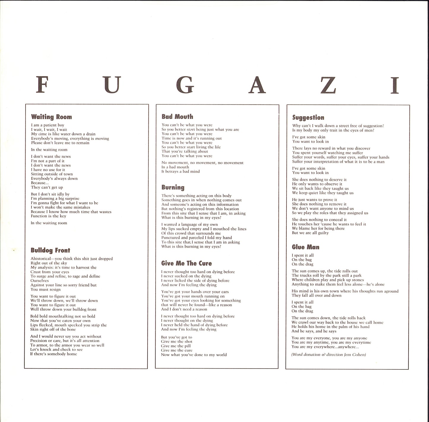 Fugazi - Fugazi Vinyl LP