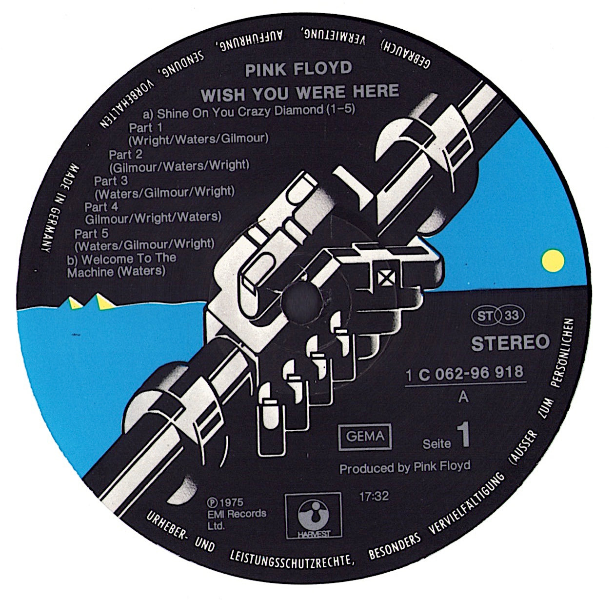 Pink Floyd - Wish You Were Here Vinyl LP DE