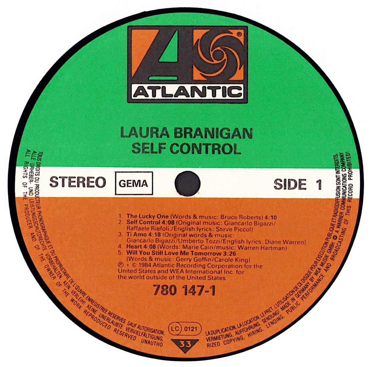 Laura Branigan - Self Control Vinyl LP