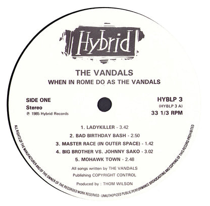 The Vandals - When In Rome Do As The Vandals Vinyl LP