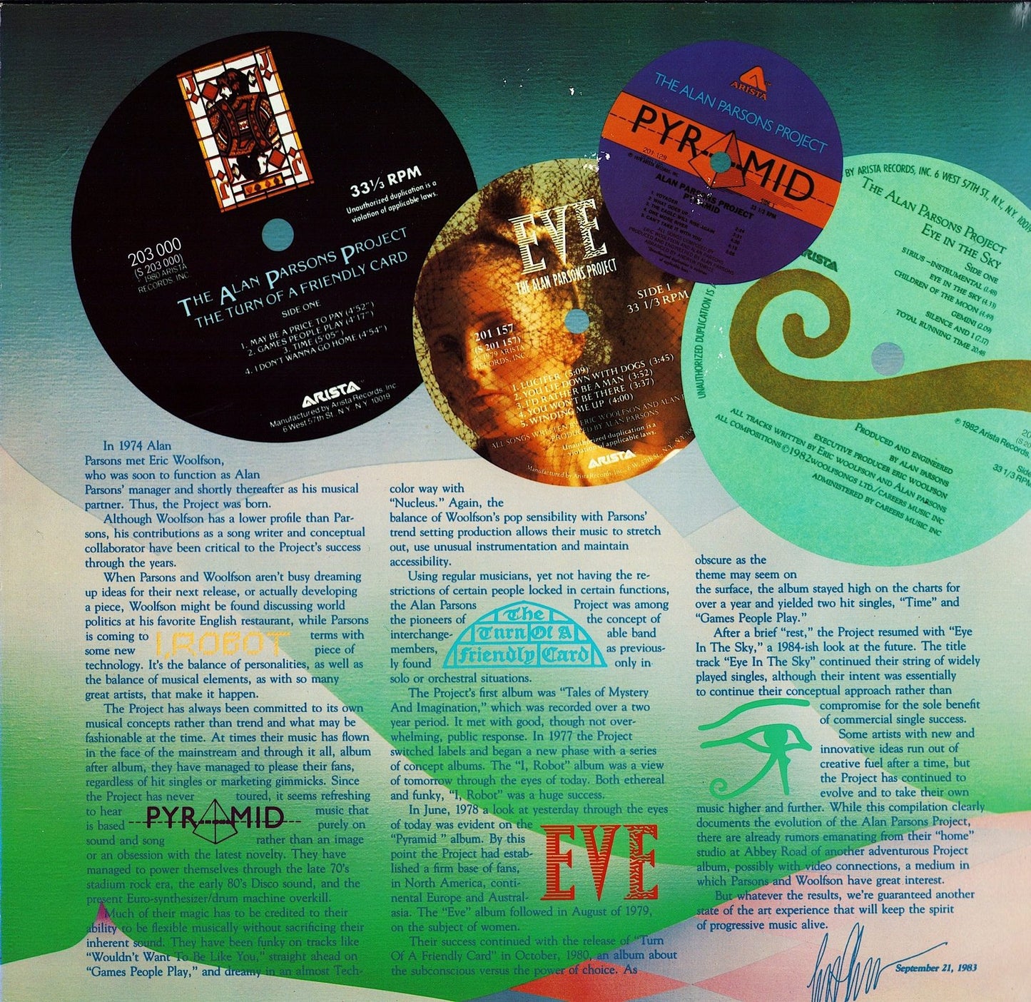 The Alan Parsons Project ‎– The Best Of The Alan Parsons Project Vinyl LP