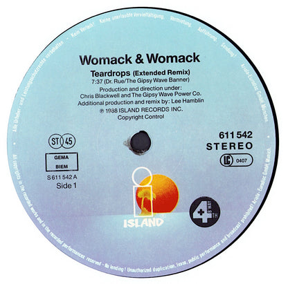Womack & Womack - Teardrops Vinyl 12" Maxi-Single