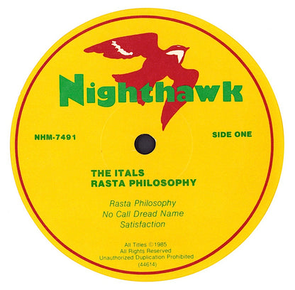 The Itals ‎- Rasta Philosophy Vinyl LP