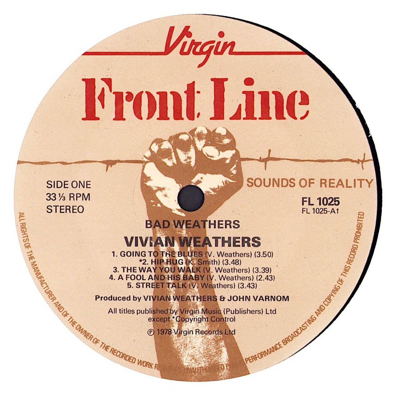 Vivian Weathers ‎- Bad Weathers Vinyl LP
