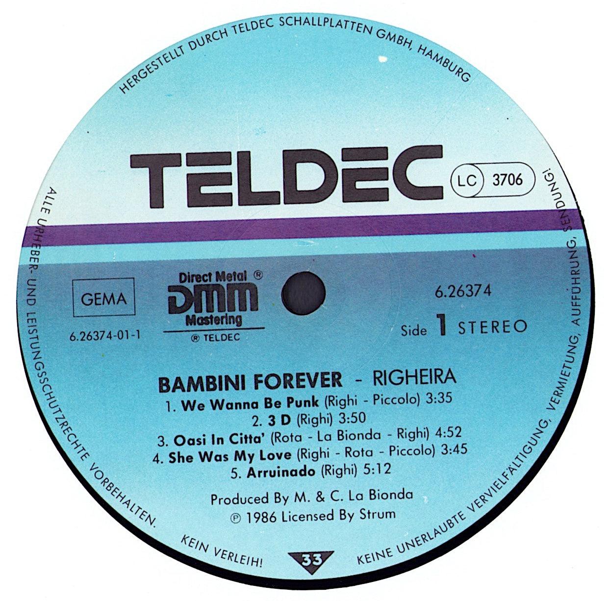 Righeira - Bambini Forever Vinyl LP