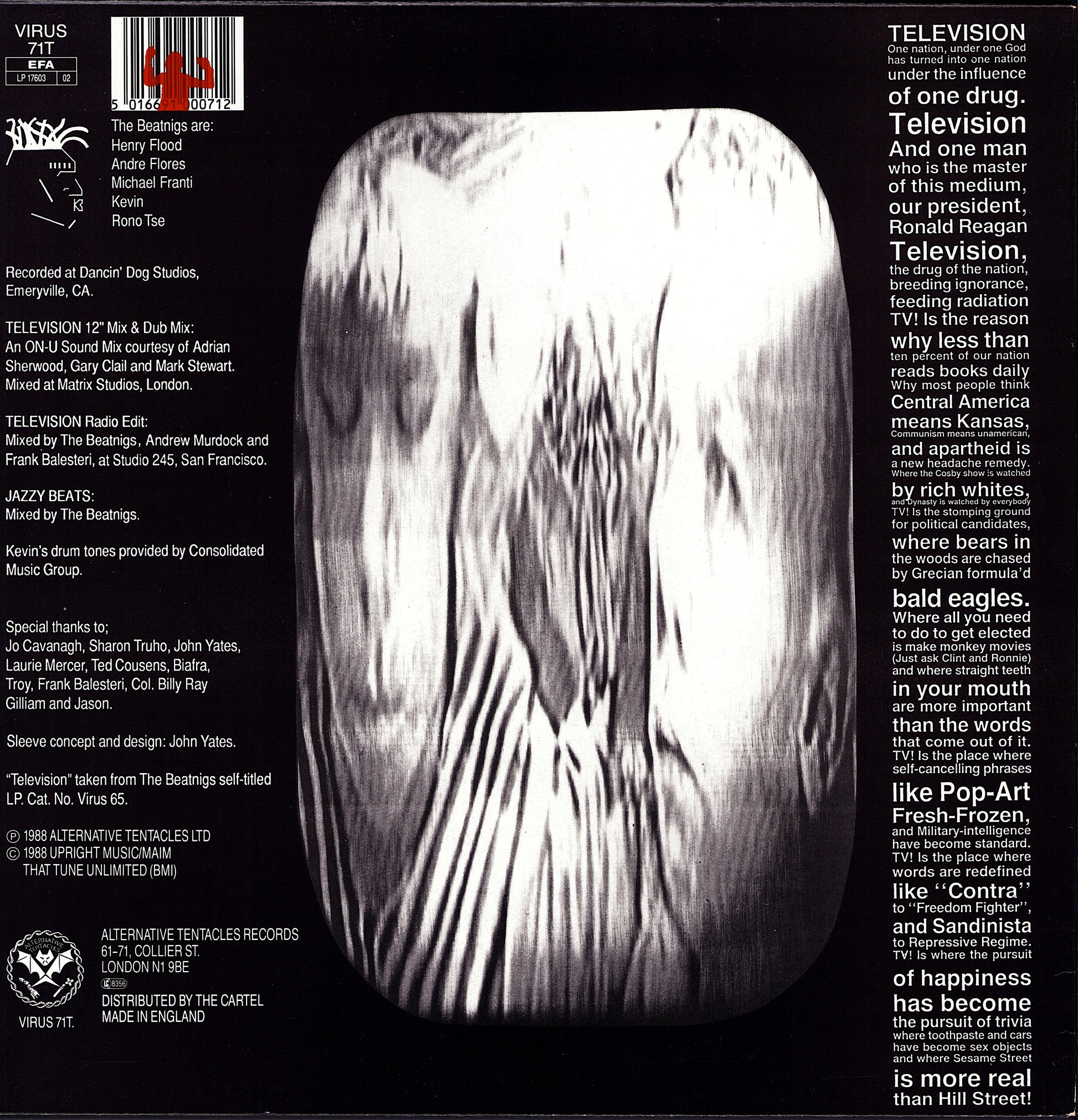 The Beatnigs - Television Vinyl 12"