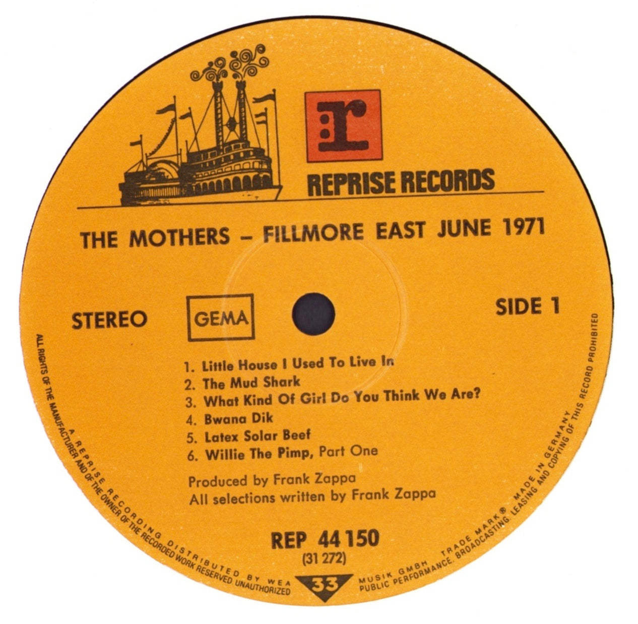 The Mothers - Fillmore East, June 1971 Vinyl LP