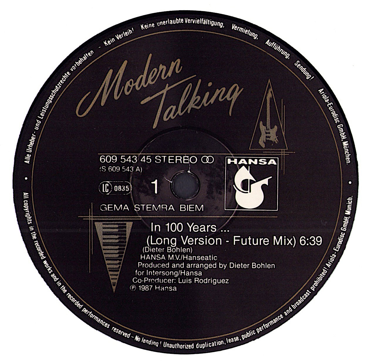 Modern Talking - In 100 Years… Long Version - Future Mix Vinyl 12"