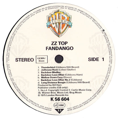 ZZ Top - Fandango! Vinyl LP