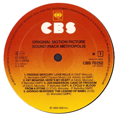 Metropolis Original Motion Picture Soundtrack Vinyl LP