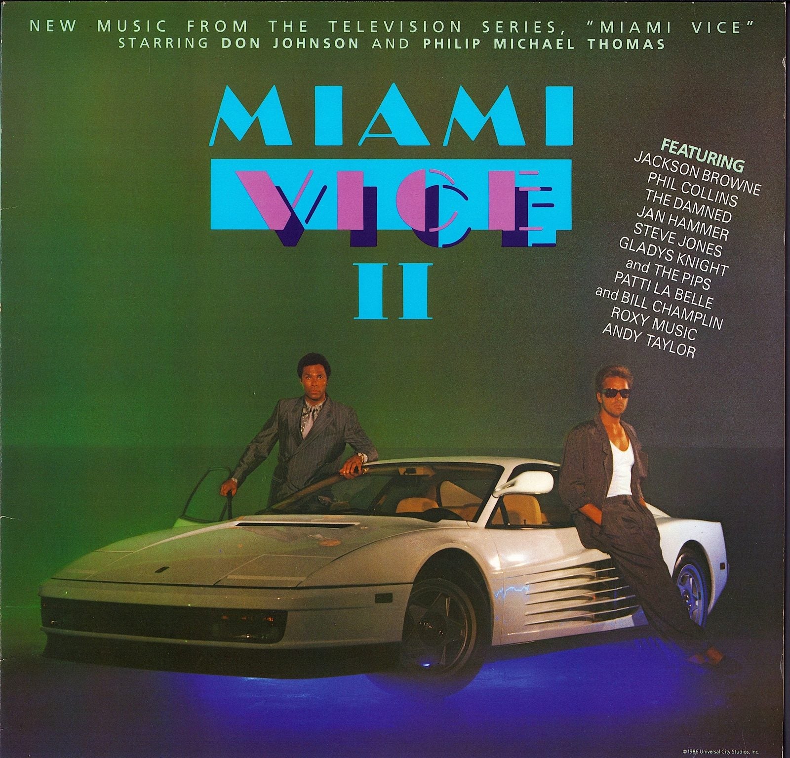 Miami Vice II New Music From The Television Series, "Miami Vice" Starring Don Johnson And Philip Michael Thomas Vinyl LP