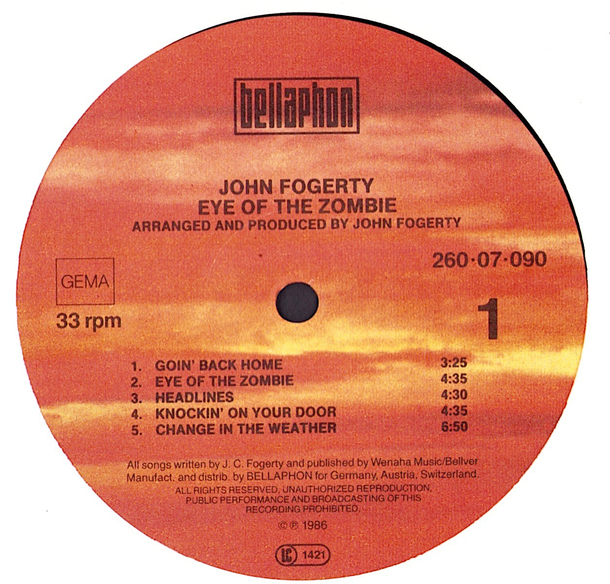 John Fogerty - Eye Of The Zombie Viny LP + Poster