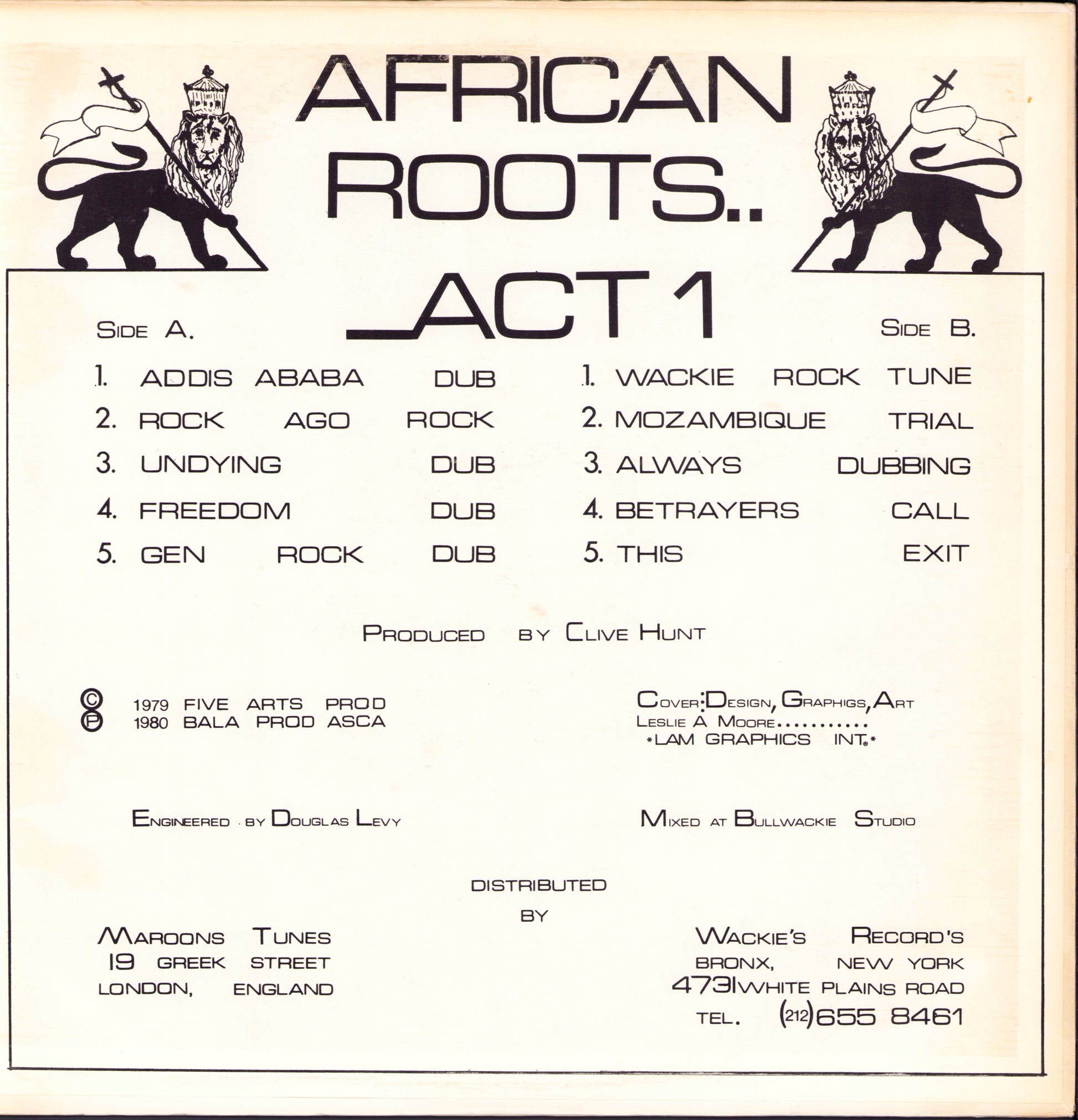 Bullwackies All Stars ‎- African Roots Act 1 Vinyl LP