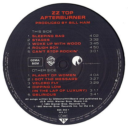 ZZ Top ‎- Afterburner Vinyl LP