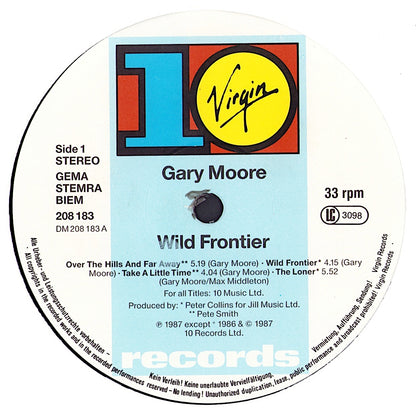 Gary Moore - Wild Frontier Vinyl LP