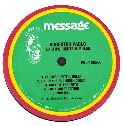 Augustus Pablo - Earth's Rightful Ruler Vinyl LP