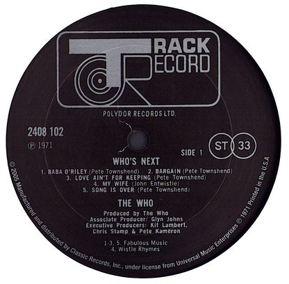 The Who - Who's Next Vinyl LP