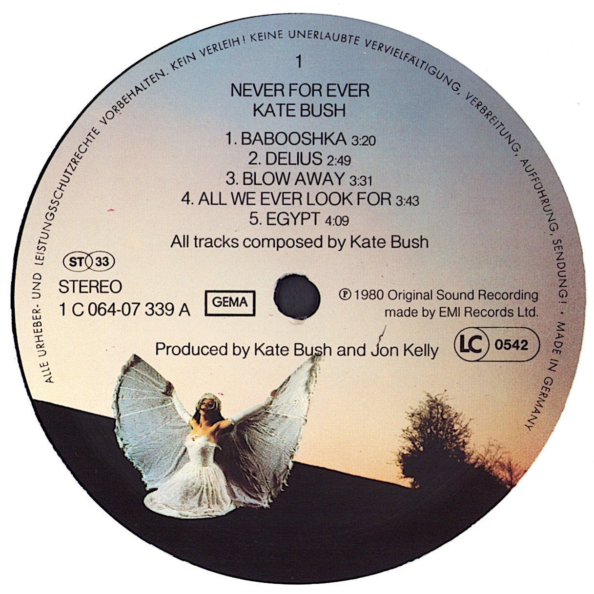 Kate Bush ‎- Never For Ever Vinyl LP DE