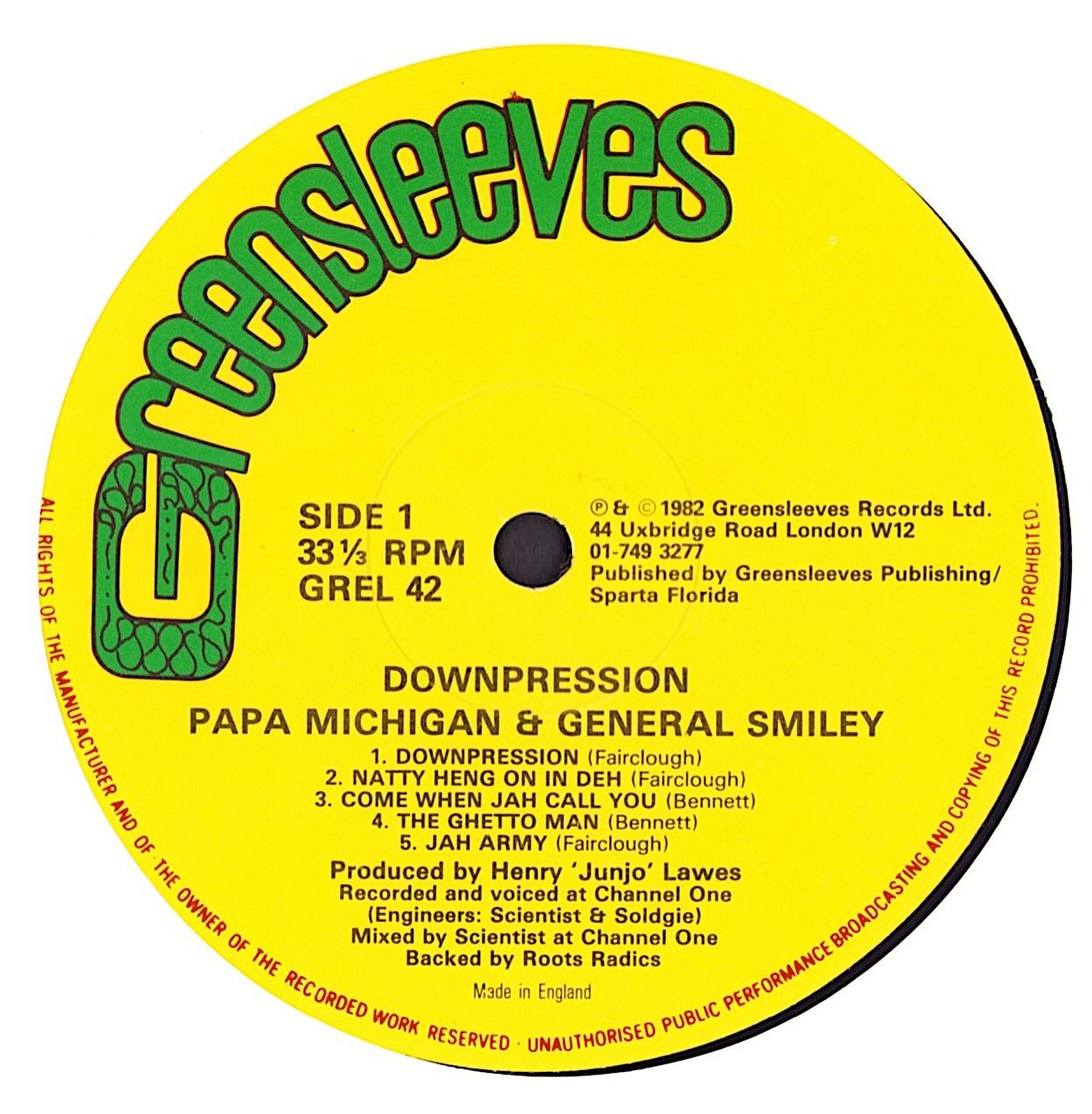 Papa Michigan & General Smiley - Downpression Vinyl LP