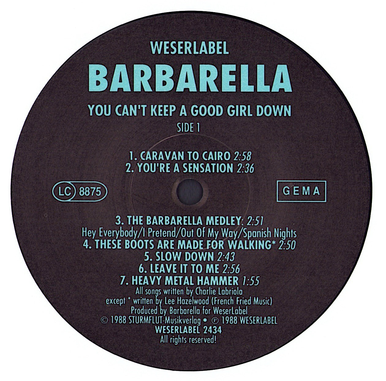 Barbarella - You Can't Keep A Good Girl Down Vinyl LP