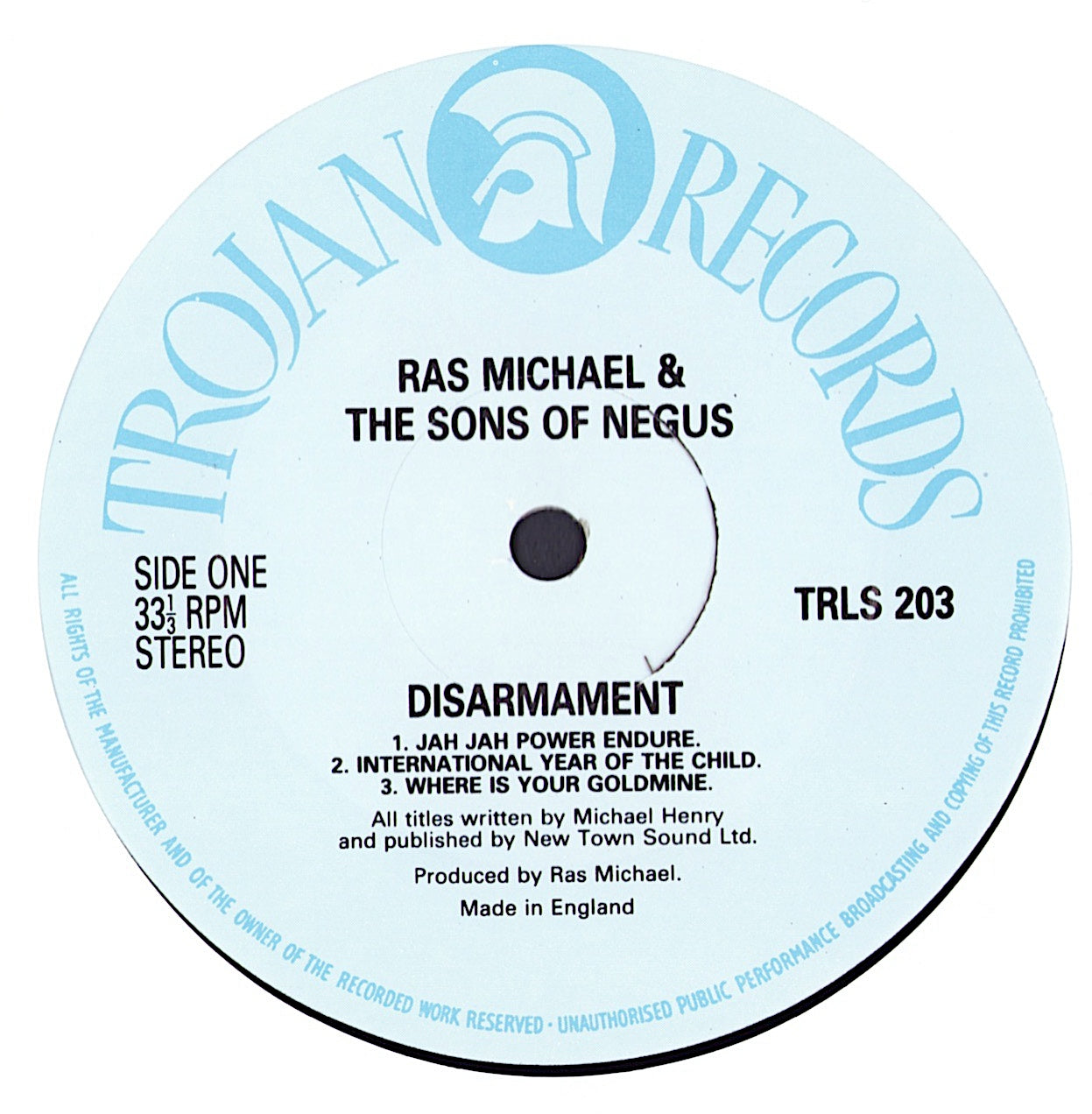 Ras Michael & The Sons Of Negus - Disarmament Vinyl LP