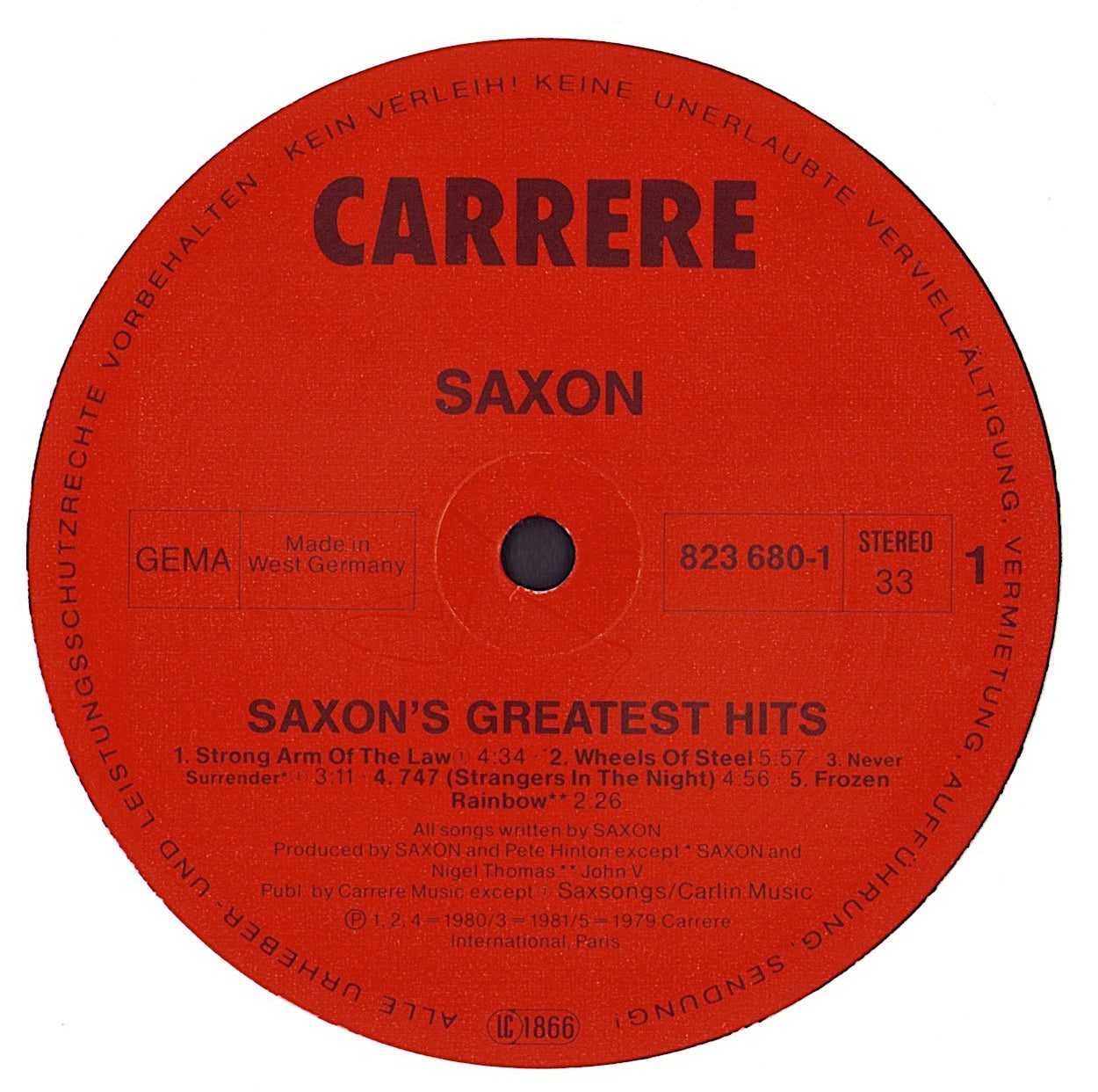 Saxon - Strong Arm Metal Vinyl LP