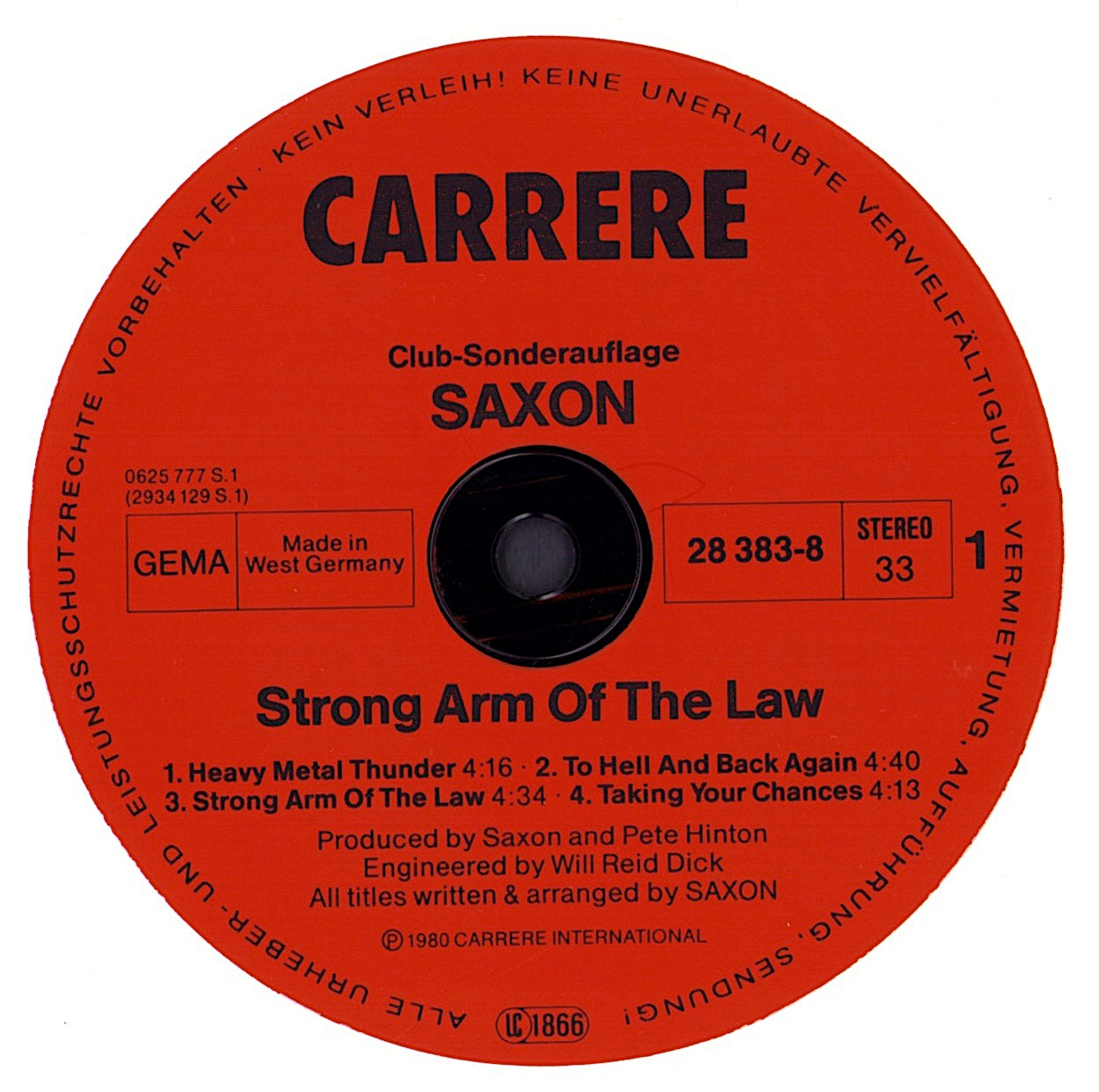 Saxon - Strong Arm Of The Law Vinyl LP Club Edition