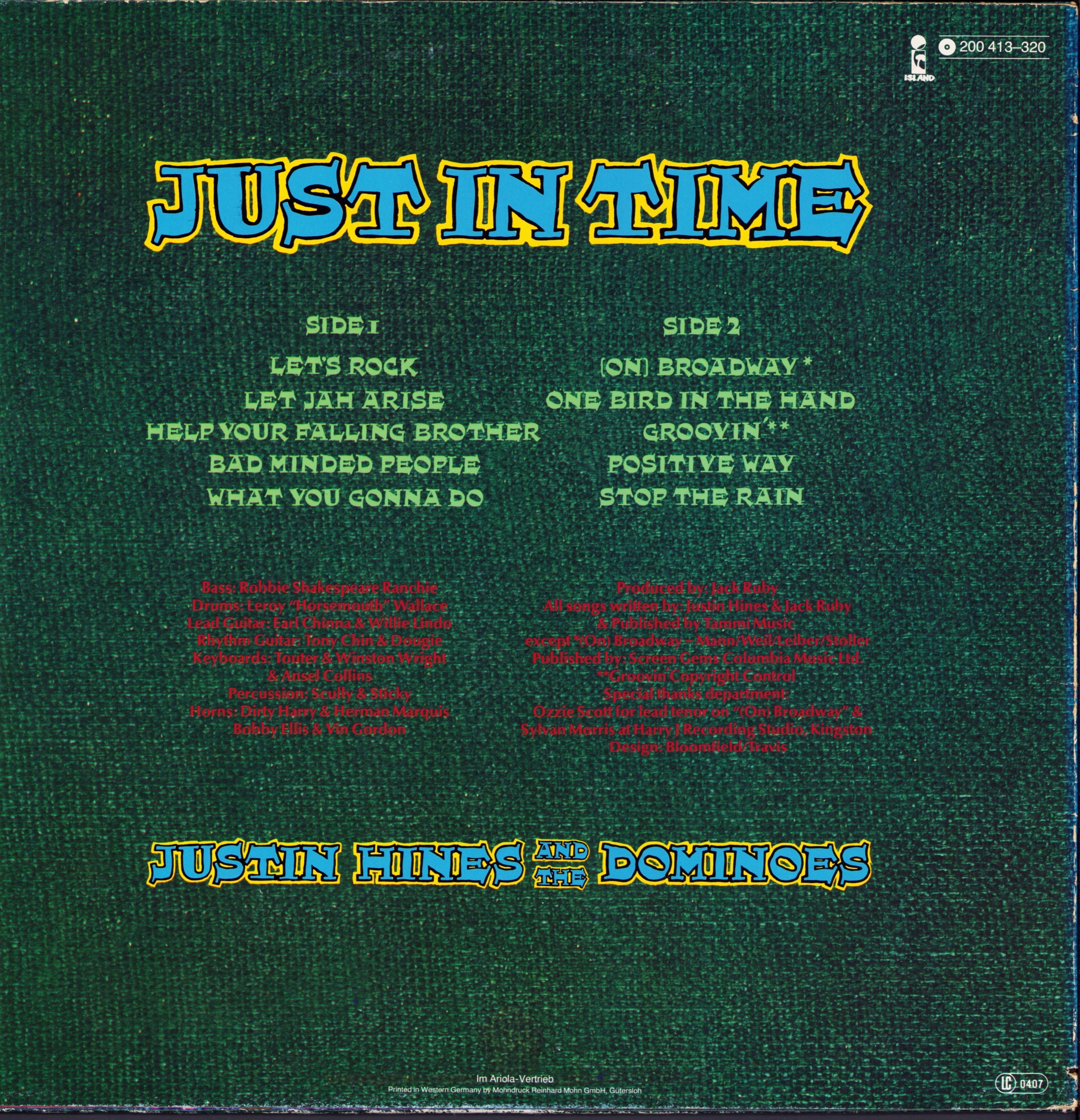 Justin Hines And The Dominos - Just In Time (Vinyl LP