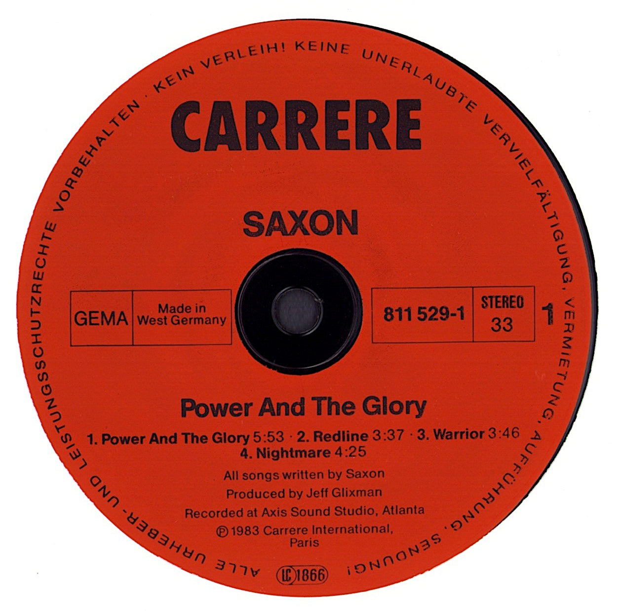 Saxon - Power & The Glory Vinyl LP