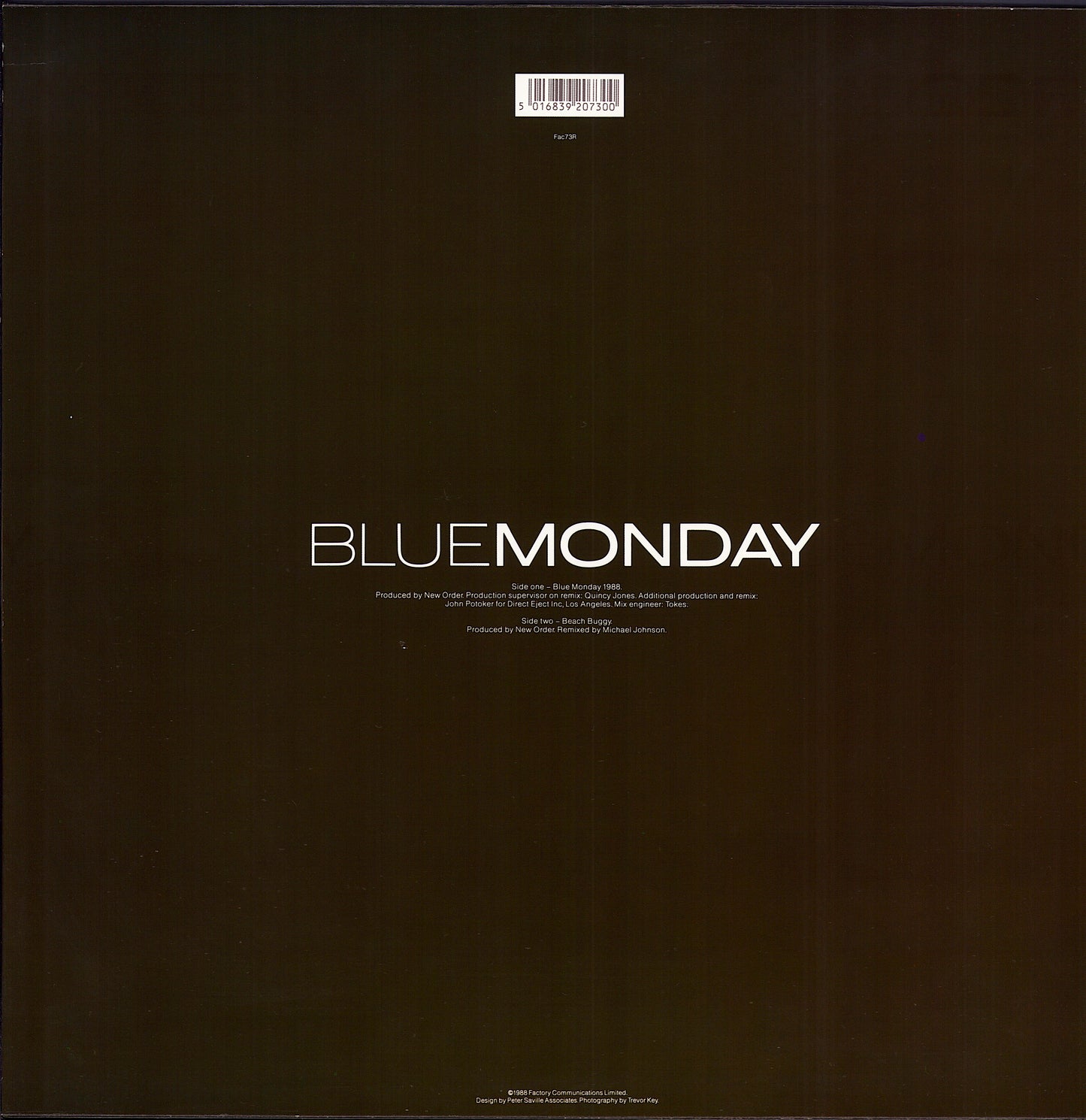 NewOrder - Blue Monday 1988 Vinyl 12" DE