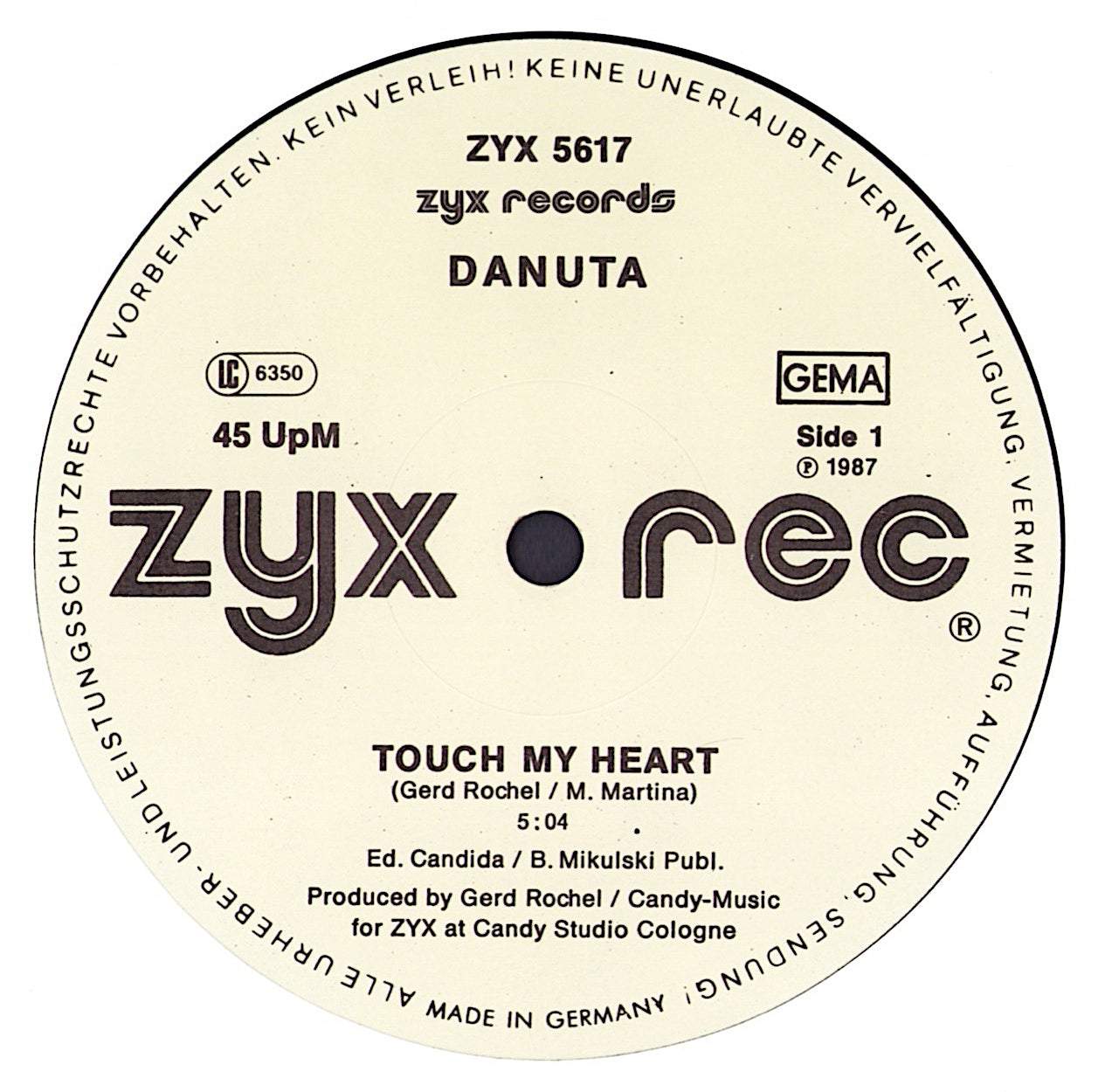 Danuta ‎– Touch My Heart (Vinyl 12