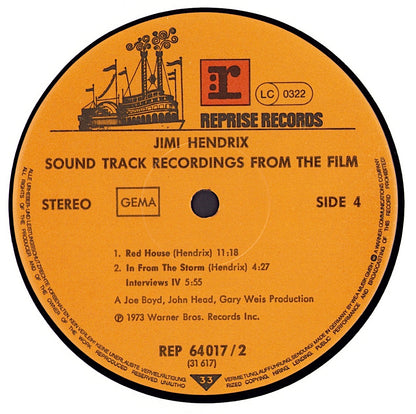 Jimi Hendrix ‎- Sound Track Recordings From The Film "Jimi Hendrix" Vinyl 2LP