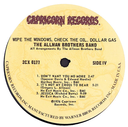 The Allman Brothers Band - Wipe The Windows, Check The Oil, Dollar Gas Vinyl 2LP US