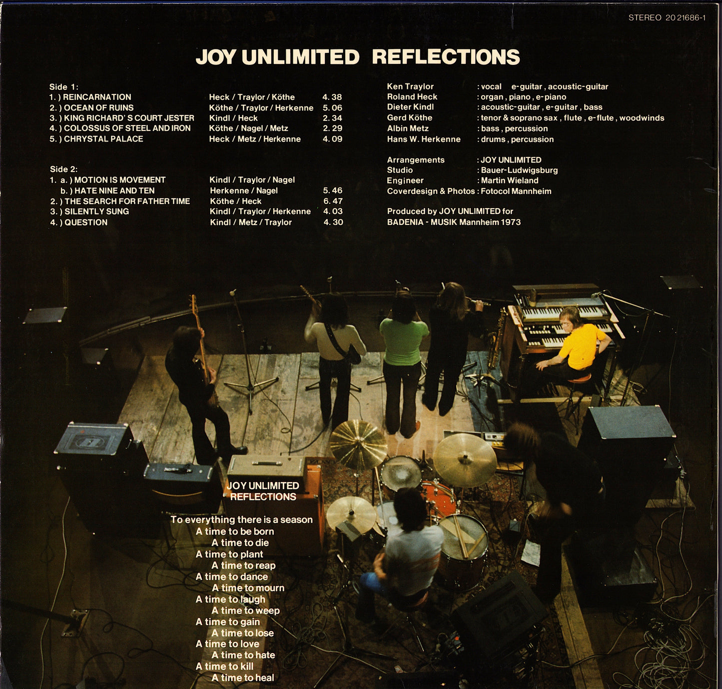 Joy Unlimited ‎- Reflections Vinyl LP