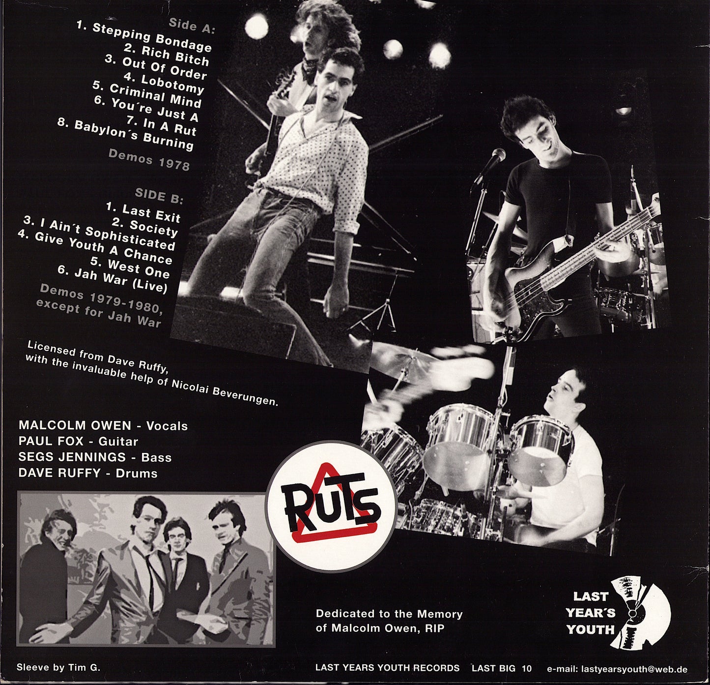 Ruts - Stepping Bondage Demos 1978-1980 Vinyl LP