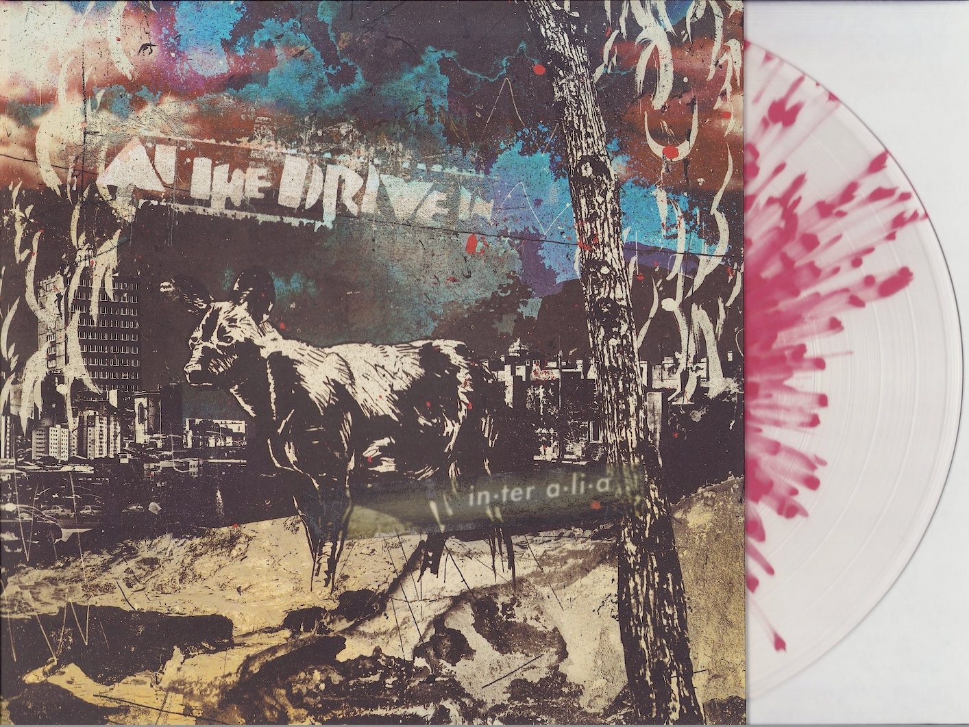 At The Drive-In ‎- in•ter a•li•a Clear w/ Grimace Splatter Vinyl LP